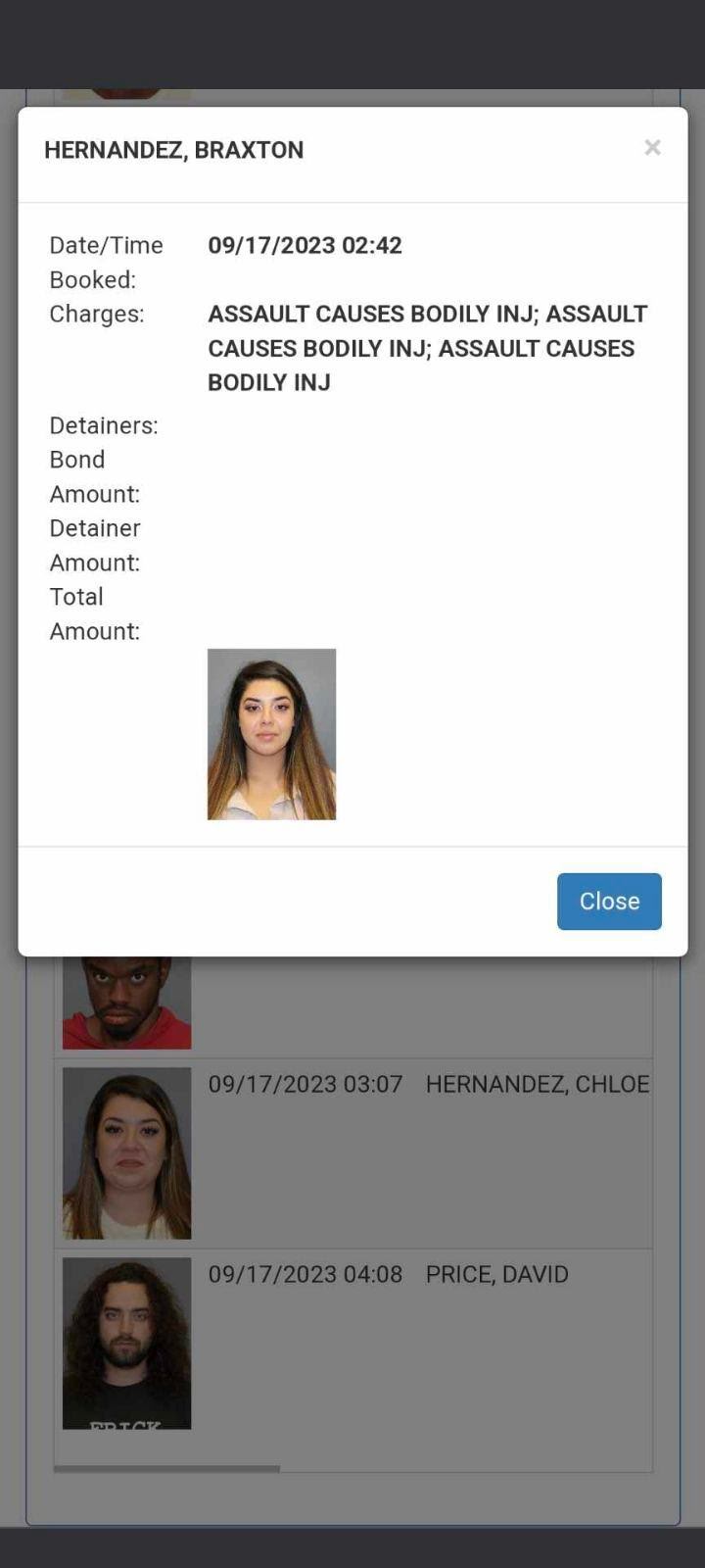 Braxton Hernandez Mugshot